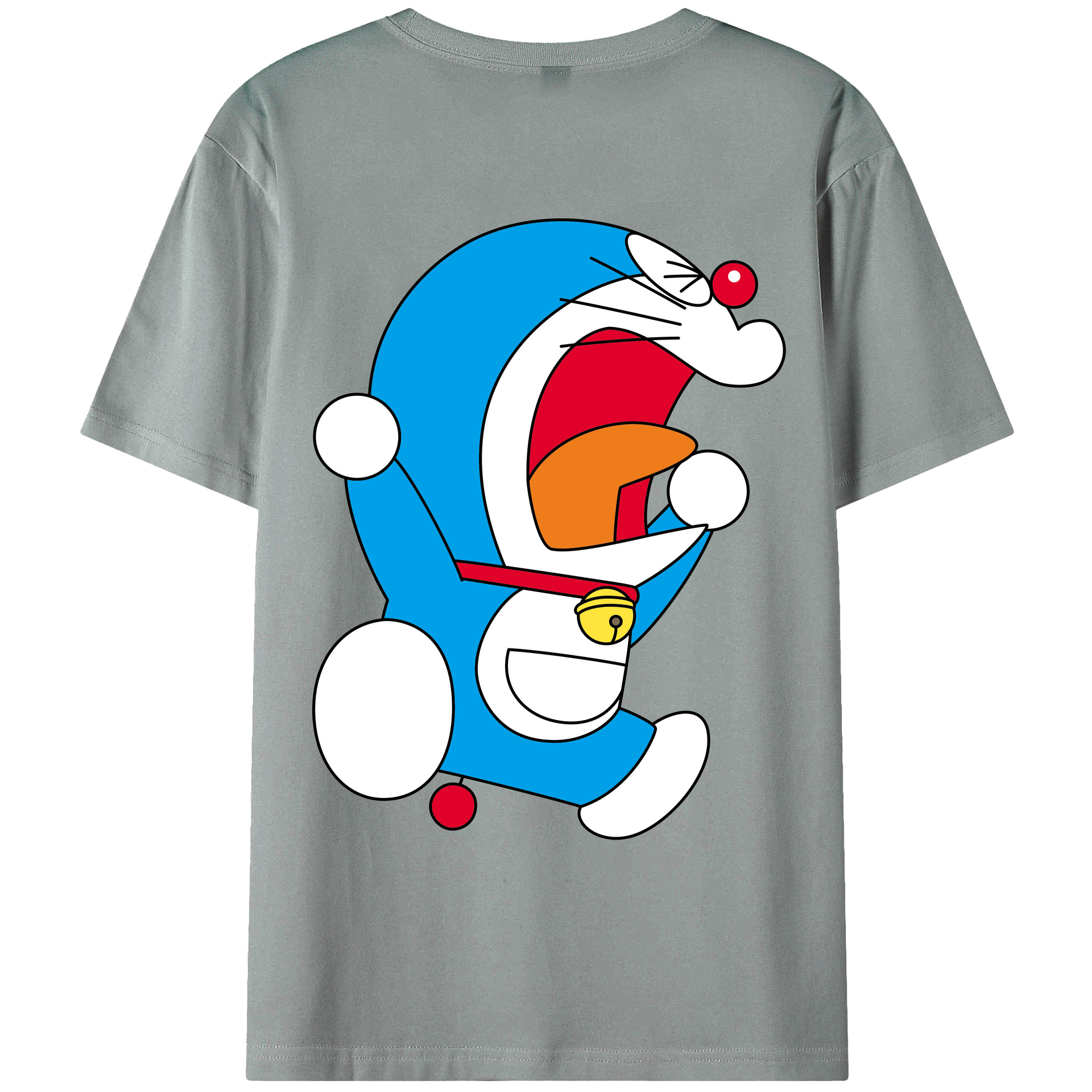 （画像用） ドラえもん Doraemon 綿100％ メンズ半袖Tシャツ（バックプリント） 通気性